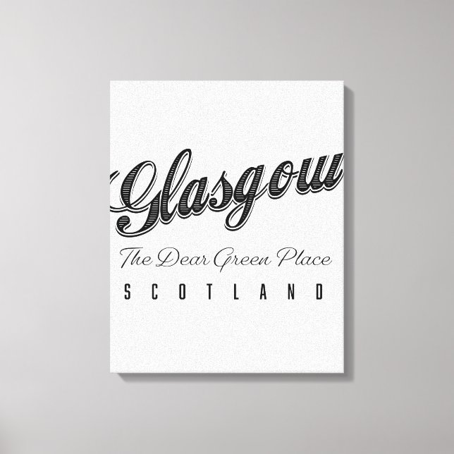 Glasgow Skottland "Det Kära Gröna Platsen" Canvastryck (Framsida)
