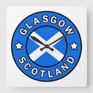 Glasgow Skottland Fyrkantig Klocka