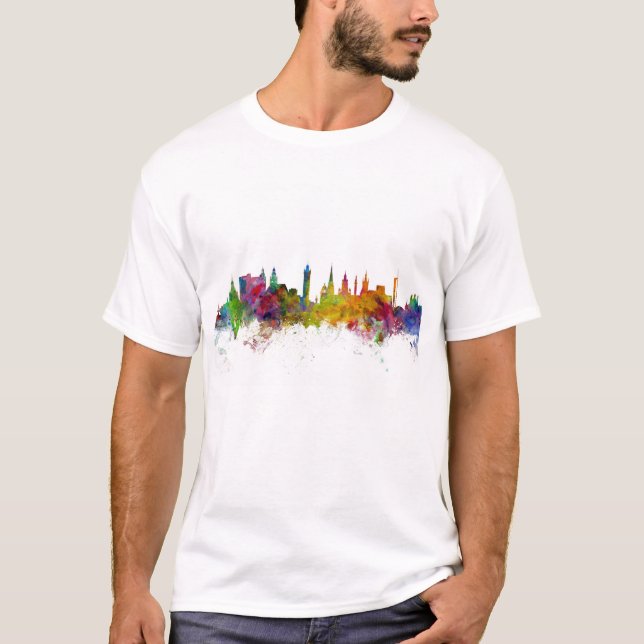 Glasgow Skottland horisont Tee (Framsida)