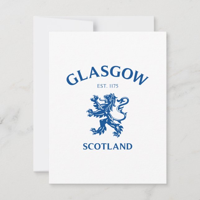 GLASGOW, SKOTTLAND JULKORT (Framsida)