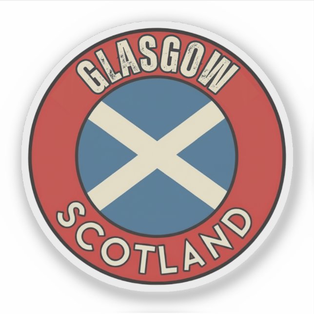 Glasgow, Skottland Klistermärken (Framsida)