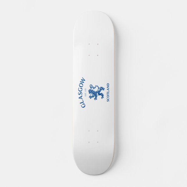 GLASGOW, SKOTTLAND MINI SKATEBOARD BRÄDA 18,5 CM (Framsida)