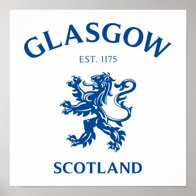 GLASGOW, SKOTTLAND POSTER (Framsidan)