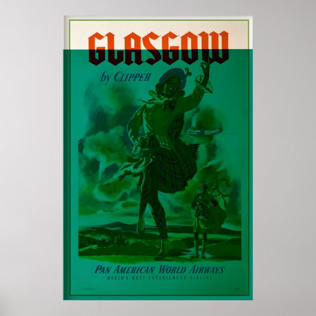 Glasgow Skottland Scotsman Celtic Edinburgh St Poster (Framsidan)