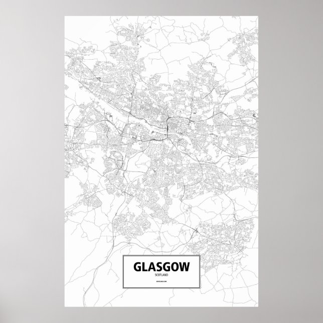 Glasgow, Skottland (svart på vitt) Poster (Framsidan)