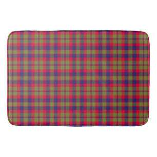 Glasgow stad grön och röd högländsk plaid badrumsmatta