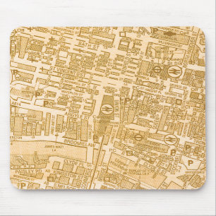 Glasgow stadskarta Mousepad Musmatta