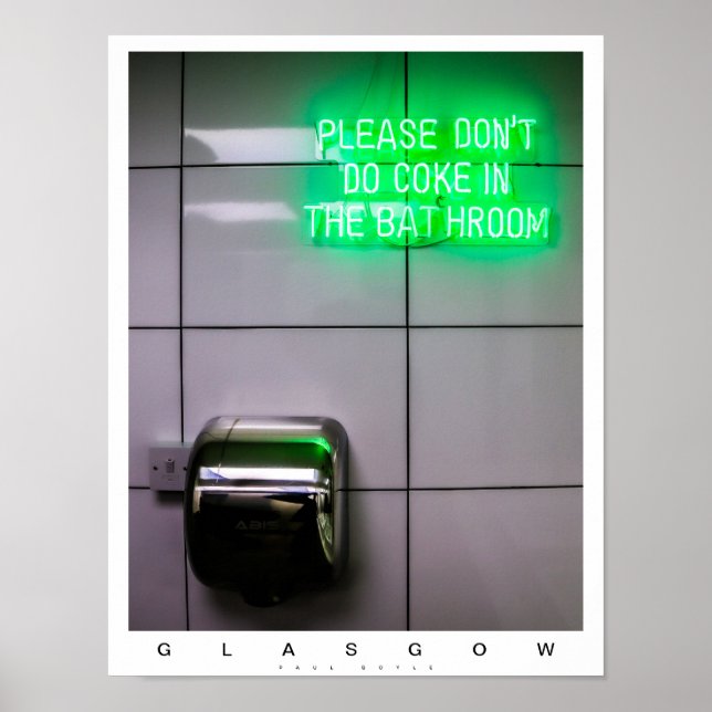 Glasgow-toalett Poster (Framsidan)