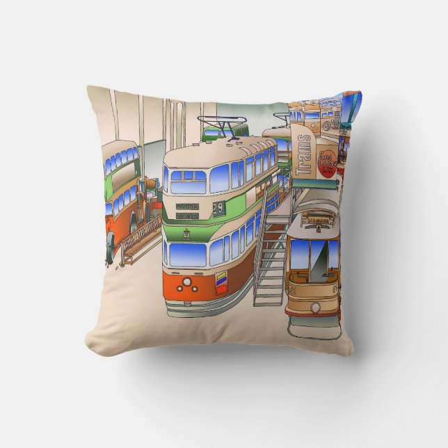 Glasgow transportmuseum Glasgow Skottland Kudde (Framsida)