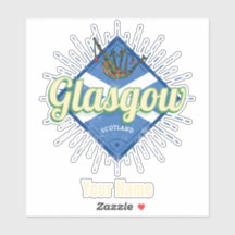 Glasgow UK City Scotland Retro Bagpipes Vintage