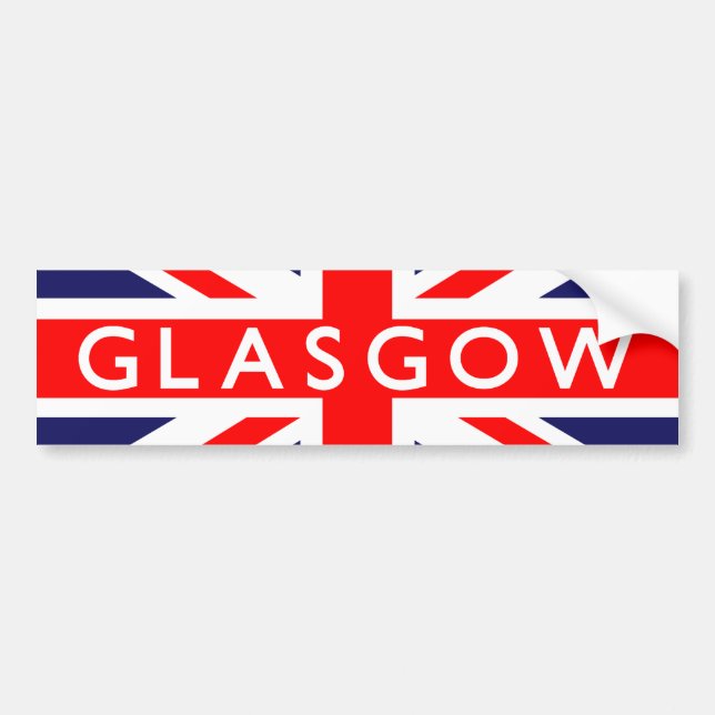 Glasgow UK Flagga Bildekal (Framsidan)