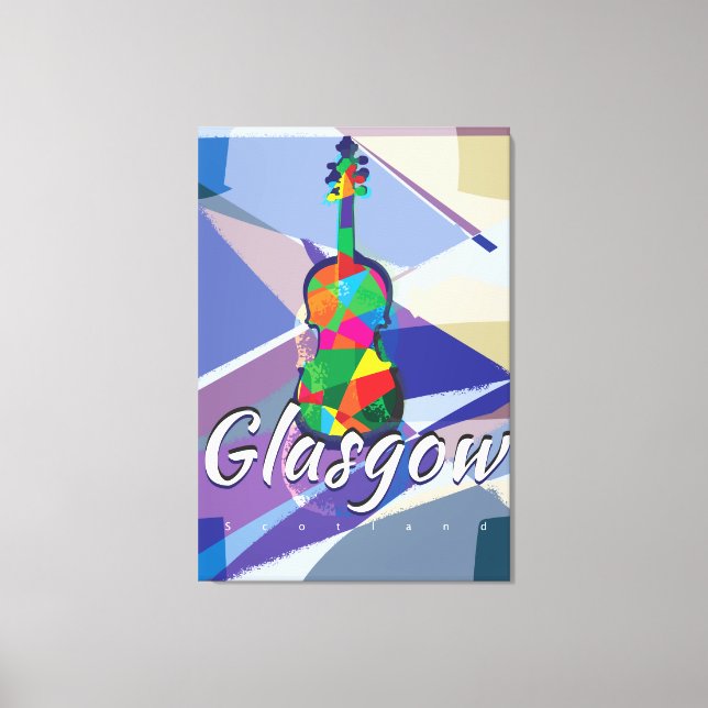 Glasgow Vintage resor poster Canvastryck (Framsida)