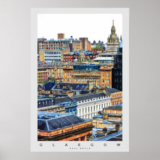 Glasgows stadscen poster