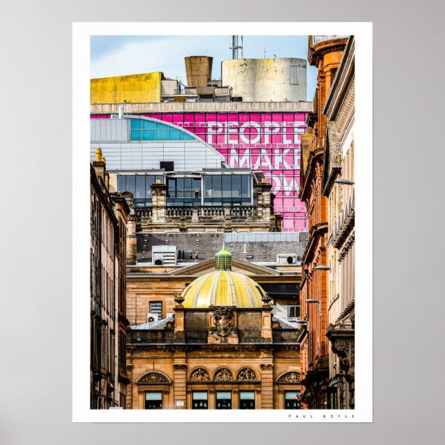 Glasgows stadscen poster (Framsidan)