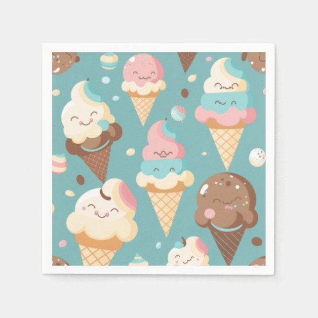 Glasgrädda i gryst, färglöst pappersservett (Framsidan)