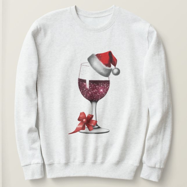 Glasgrafik i jultomten Vin, tomtens högtrycksbild T Shirt (Design framsida)