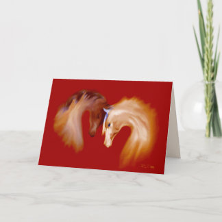 "Glashästar" ~ gratulationskort (tomt) Kort