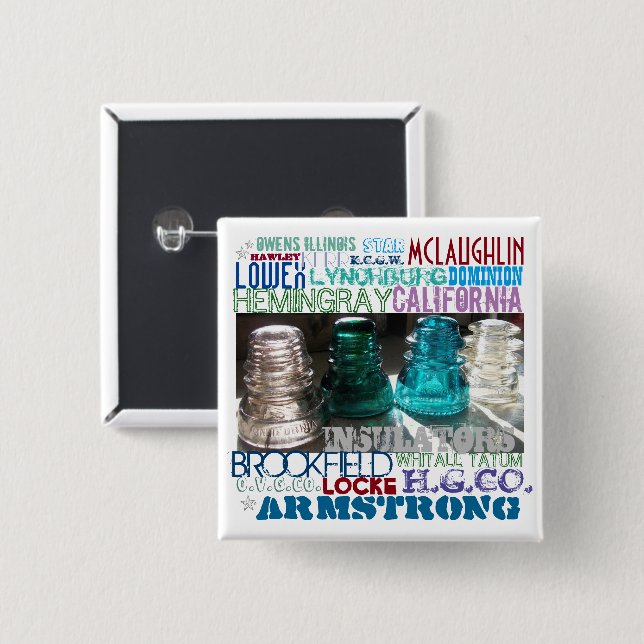 GLASINSULATORS HISTORIA I JÄRNVÄGDONS Telegraph Knapp (Framsida & baksida)