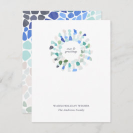 Glasjulfransens färgade hav julkort