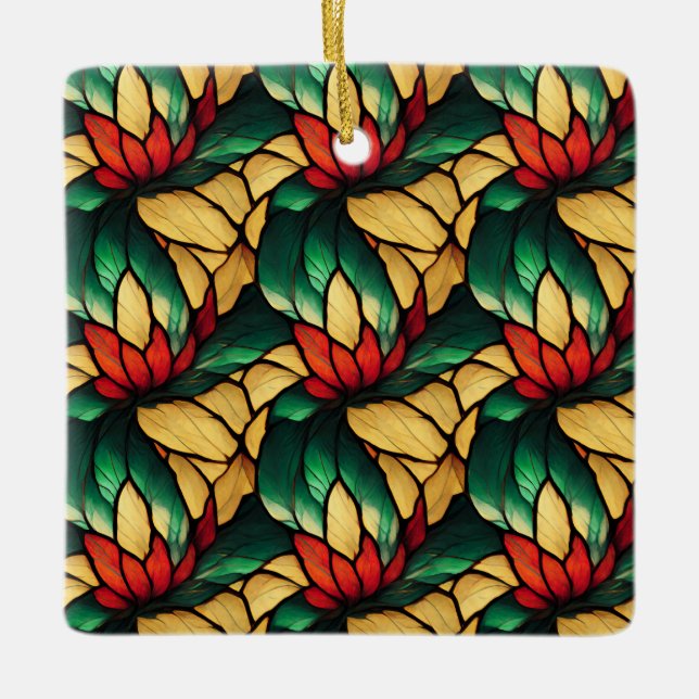 Glasjulprydnad, fastsatt julgransprydnad keramik (Framsida)