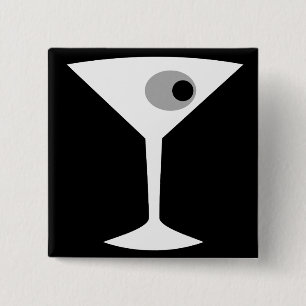 Glasknapp för film Noir Martini Knapp
