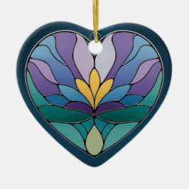 Glaskonst, Abstrakt, färglasaktigt glas Julgransprydnad Keramik