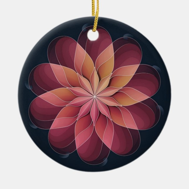 Glaskonst, Abstrakt, färglasaktigt glas Julgransprydnad Keramik (Framsidan)