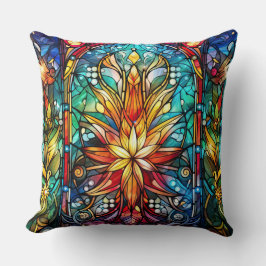 Glaskonst Dekorativ kudde - Helgdag - Blommigt