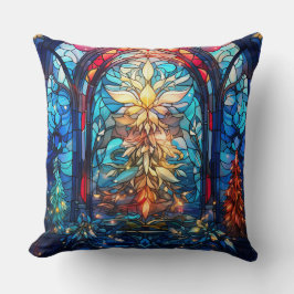 Glaskonst Dekorativ kudde - Helgdag - Blommigt