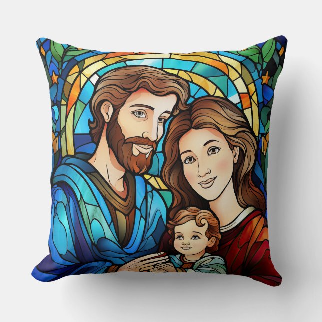 Glaskonst Dekorativ kudde - Helgdag - Blommigt (Framsida)