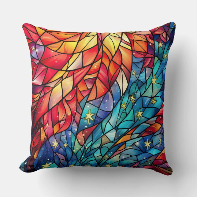 Glaskonst Dekorativ kudde - Helgdag - Blommigt (Framsida)