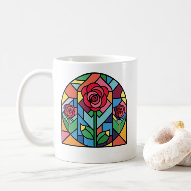 Glaskonst, fastsatt kaffemugg (Med munk)