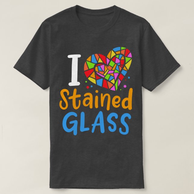 Glaskonst, fastsatt t shirt (Design framsida)