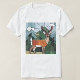 Glaskonst, glasaktigt, glasaktigt, Stil Hjort kons T Shirt