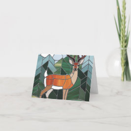 Glaskonst, glasaktigt, glasaktigt, Stil Hjort kons Tack Kort