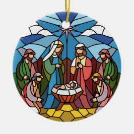 Glaskonst, Savior Jesus födelse Julgransprydnad Keramik