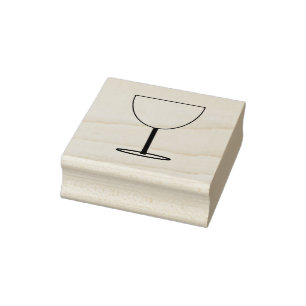 Glaskonst Vin Frimärke Stämpel