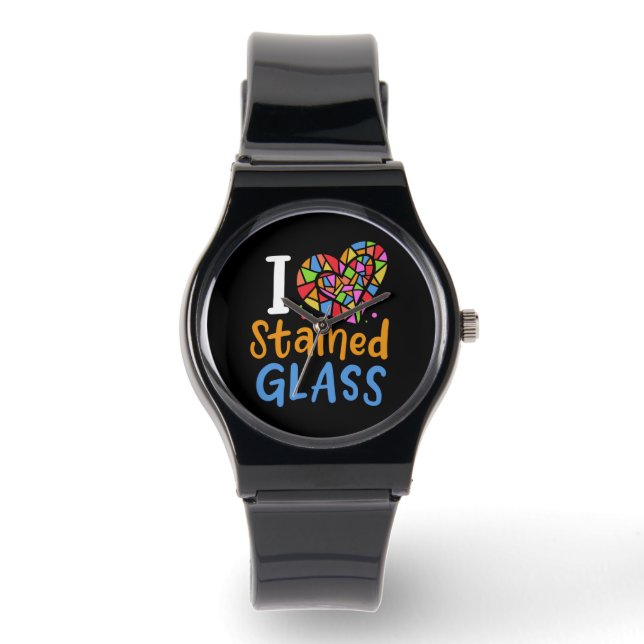 Glaskonstnär bestående av glasskikt armbandsur (Framsida)