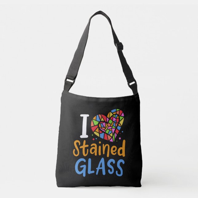 Glaskonstnär bestående av glasskikt axelväska (Framsida)
