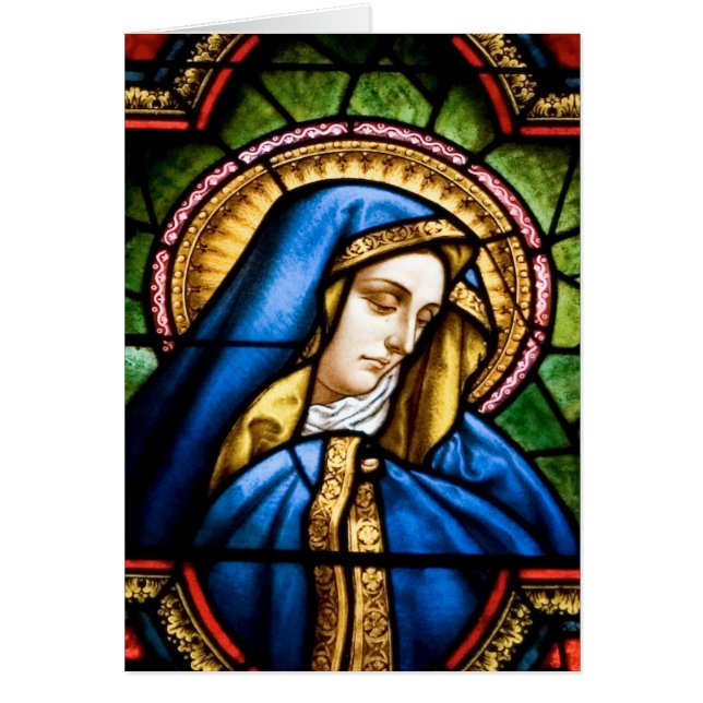 Glaskort, färgat bland kvinnor hälsningskort (Framsidan)