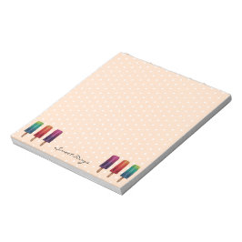 Glaskrämer med vattenfärgsfärgad bläckfisk anteckningsblock