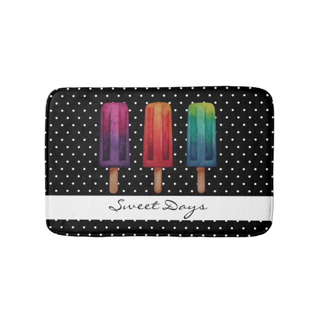 Glaskrämer med vattenfärgsfärgad bläckfisk badrumsmatta (Framsidan)