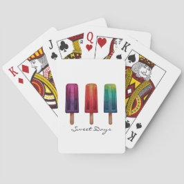 Glaskrämer med vattenfärgsfärgad bläckfisk casinokort