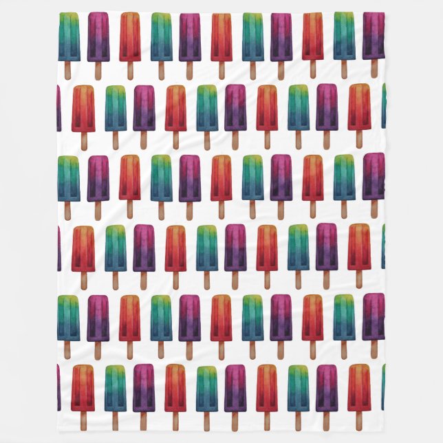 Glaskrämer med vattenfärgsfärgad bläckfisk fleecefilt (Framsidan)