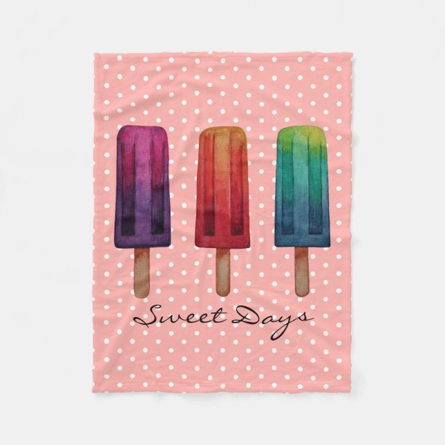 Glaskrämer med vattenfärgsfärgad bläckfisk fleecefilt (Framsidan)