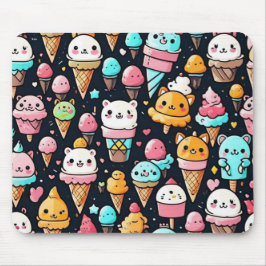 Glaskrämkoner för gräddning i grädden, färglös musmatta