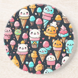 Glaskrämkoner för gräddning i grädden, färglös underlägg