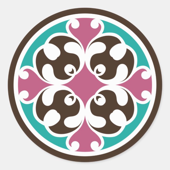 Glaskuvertförseglingar Runt Klistermärke (Framsida)