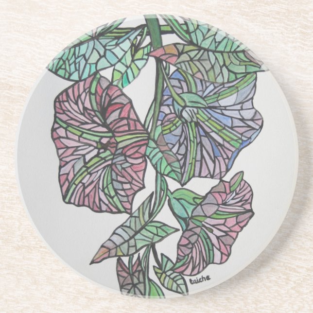 Glaslagseffekt God morgon Glory September Födelseo Underlägg Sandsten (Framsidan)