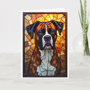 Glasmålestil Boxer Hund Kort